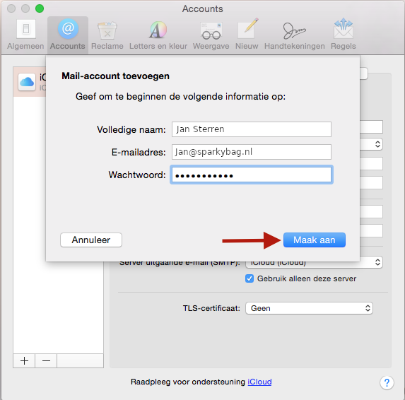 E-mail instellen op MacOS 4